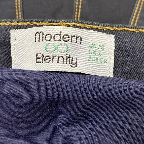 Modern‎ Eternity Skinny Maternity Jeans 28 6 small dark blue stretch over bump - Picture 4 of 10